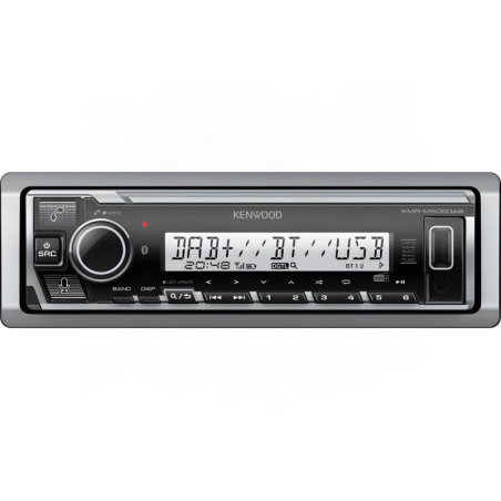 Kenwood Noir 1DIN Bluetooth 4.2 KMR-M508DAB Autoradio marin