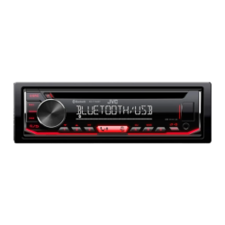 JVC Noir 1 DIN Bluetooth KD-T702BT Autoradio