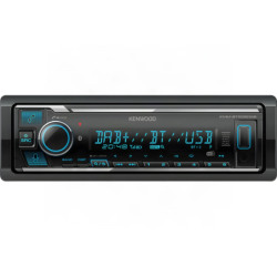 Kenwood Noir 1 DIN Bluetooth 4.2 KMM-BT508DAB Autoradio
