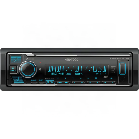 Kenwood Noir 1 DIN Bluetooth 4.2 KMM-BT508DAB Autoradio