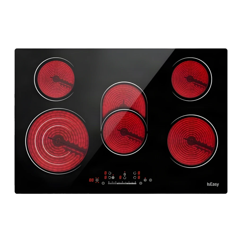 IsEasy 2400W max par zone Noir LT5-02 écran tactile Plaque vitrocéramique