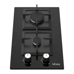 Table de cuisson gaz Iseasy 3,7 kW Noir MGBG-312S2C