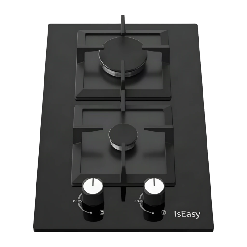 Table de cuisson gaz Iseasy 3,7 kW Noir MGBG-312S2C