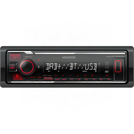Kenwood Noir 1 DIN Bluetooth KMM-BT408DAB Autoradio