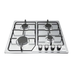 Plaque gaz Iseasy 7,2 kW total (4 brûleurs) Argent MGBG-604C