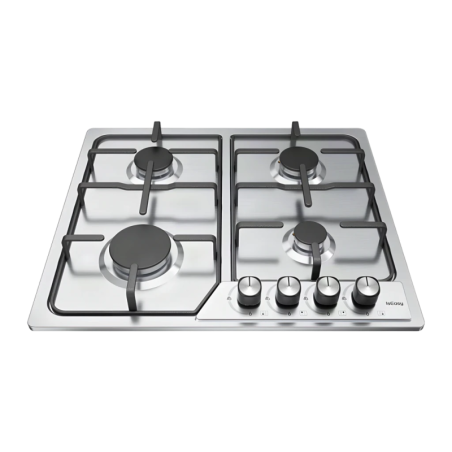 Plaque gaz Iseasy 7,2 kW total (4 brûleurs) Argent MGBG-604C