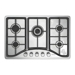 Table de cuisson gaz Iseasy 3,3 kW max Acier Inoxydable MGBS-765