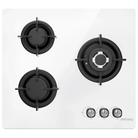 Plaque de cuisson gaz Iseasy 7,75 kW (3 feux) Blanc MGBG-603