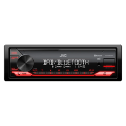 JVC Noir 1 DIN Bluetooth 4.2 KD-X282DBT Autoradio