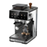 Amzchef 1,8L Avec Moulin Intégré 20Bar Argent CE-CM5560-SV 1400W buse vapeur Machine à Expresso