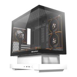 Darkflash F1 Verre Trempé M-ATX/ITX 6 Ventilateurs ARGB Blanc Midi Tower Boîtier PC