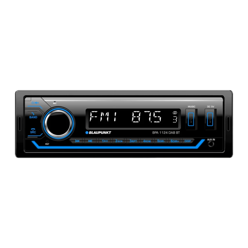 Blaupunkt BPA 1124 DAB BT Noir 1DIN Bluetooth 5.0 Autoradio