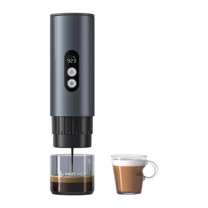 Amzchef Nespresso et café moulu 20bar CE-GC-CP024-BU 80W Cafetière portable