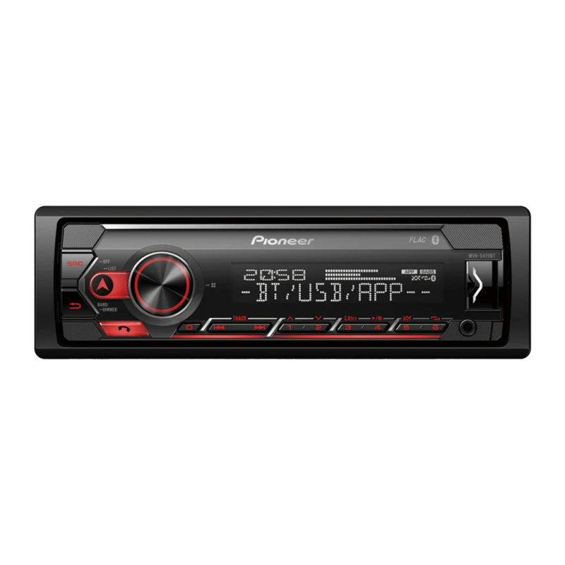Pioneer Noir 1 DIN Bluetooth MVH-S420BT Autoradio