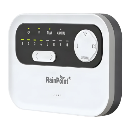 Programmateur d'arrosage RainPoint WiFi 8 zones AC 24V Noir HIC801W