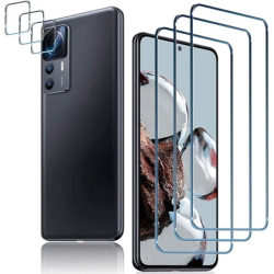 Pack d'accessoires Xiaomi 12T avec 3 Protection d'écran + 3 Film protection caméra