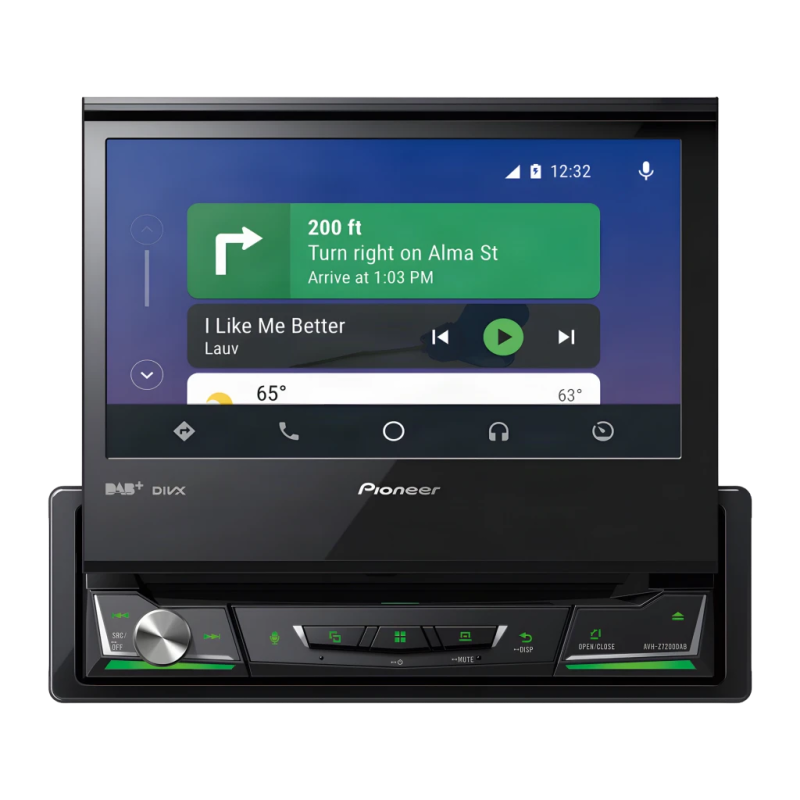 Pioneer Noir CarPlay Android Auto Bluetooth 7 pouces AVH-Z7200DAB Autoradio