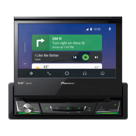 Pioneer Noir CarPlay Android Auto Bluetooth 7 pouces AVH-Z7200DAB Autoradio