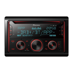 Pioneer Noir 2 DIN Bluetooth FH-S820DAB Autoradio