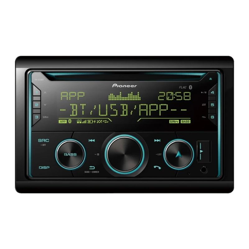 Pioneer Noir 2DIN Bluetooth FH-S720BT Autoradio