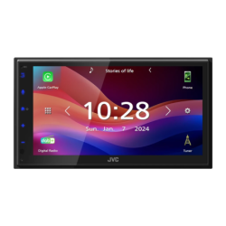 JVC Noir CarPlay Android Auto 6,8 pouces KW-M595DBT Bluetooth 5.0 Autoradio sans fil