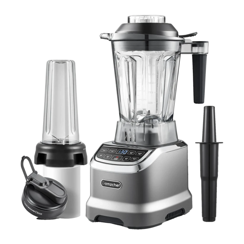 Amzchef 1,85L 1800W 26000 RPM Gris ZM5003-GA 2 vitesses Blender