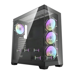 Darkflash DS900 Noir + 7 Ventilateurs ARGB Double Verre Trempé 270° Boîtier PC