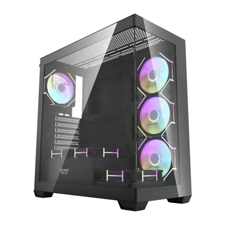 Darkflash DS900 Noir + 7 Ventilateurs ARGB Double Verre Trempé 270° Boîtier PC