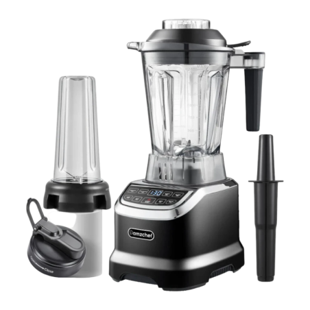 AMZCHEF 1,85L 1800W Noir ZM5003-BK 4 vitesses Blender