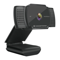 Conceptronic AMDIS02B 2K Super HD Microphone 30fps USB-A Noir mise au point automatique Webcam