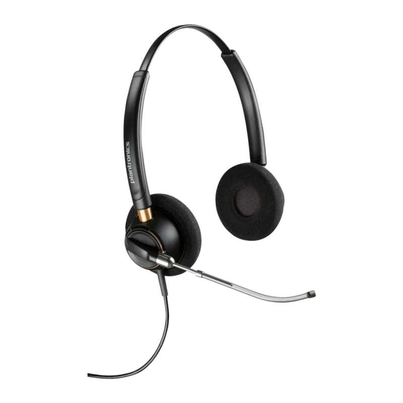 Poly EncorePro 520V Tube Vocal QD Réduction de bruit Noir Arceau avec micro Casque