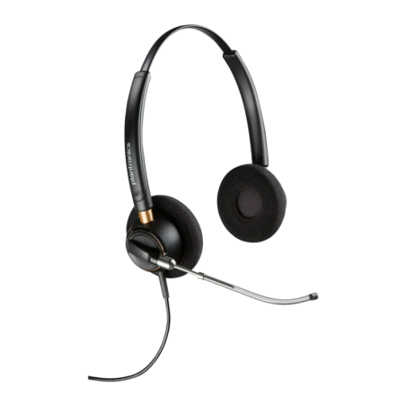Poly EncorePro 520V Tube Vocal QD Réduction de bruit Noir Arceau avec micro Casque