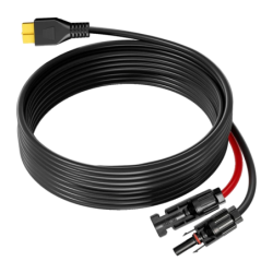 Câble Solaire FOSSIBOT 5m MC4 vers XT60 16 AWG Noir XT60-MC4