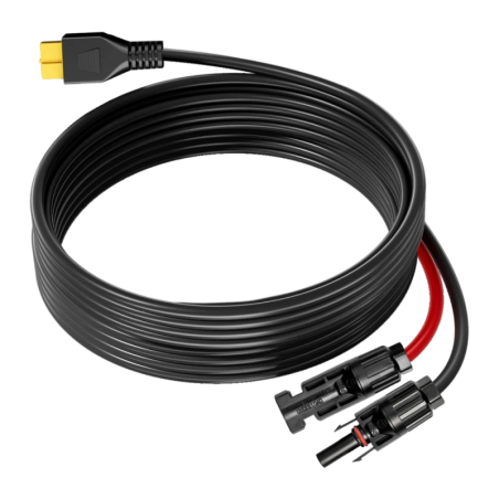 Câble Solaire FOSSIBOT 5m MC4 vers XT60 16 AWG Noir XT60-MC4