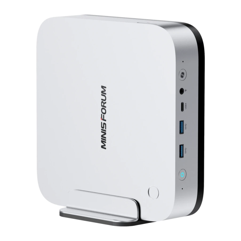 Minisforum X1 Pro-470 Blanc AMD Ryzen AI 9 HX 470 Barebone Radeon 890M WiFi 7 Bluetooth 5.4 2,5G Ethernet USB4 Mini PC