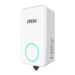 Chargeur de voiture électrique MSI EVSE EZwall Life Max Gris 22kW Monophasé et Triphasé 32A Type 2 câble 5 m