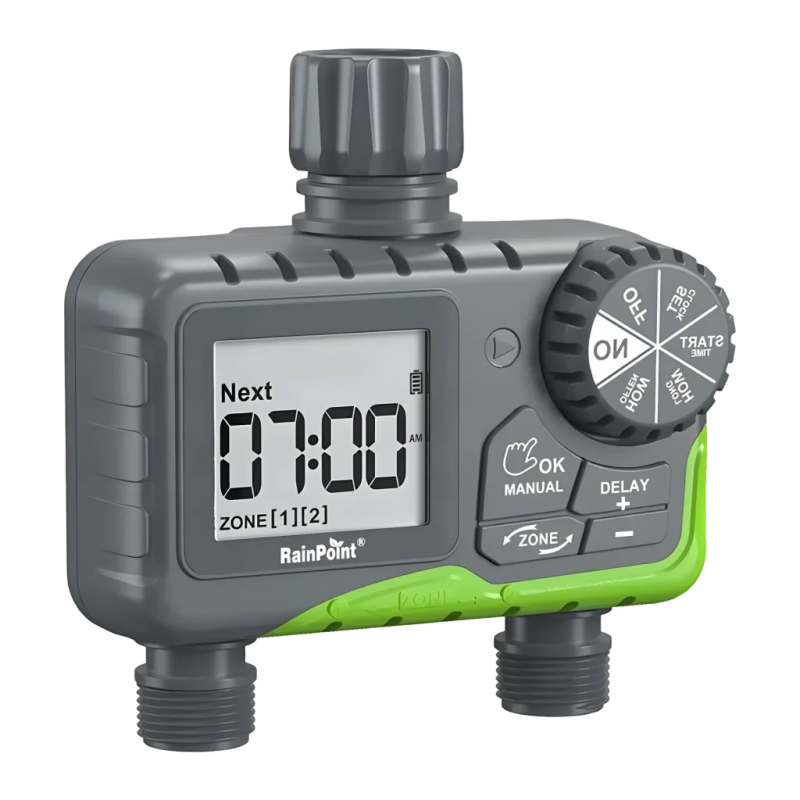 RainPoint 2 Zones piles AA ITV205 IP65 Programmateur d'arrosage