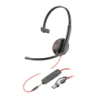 Poly Blackwire 3215 USB-C Noir Arceau avec micro Casque