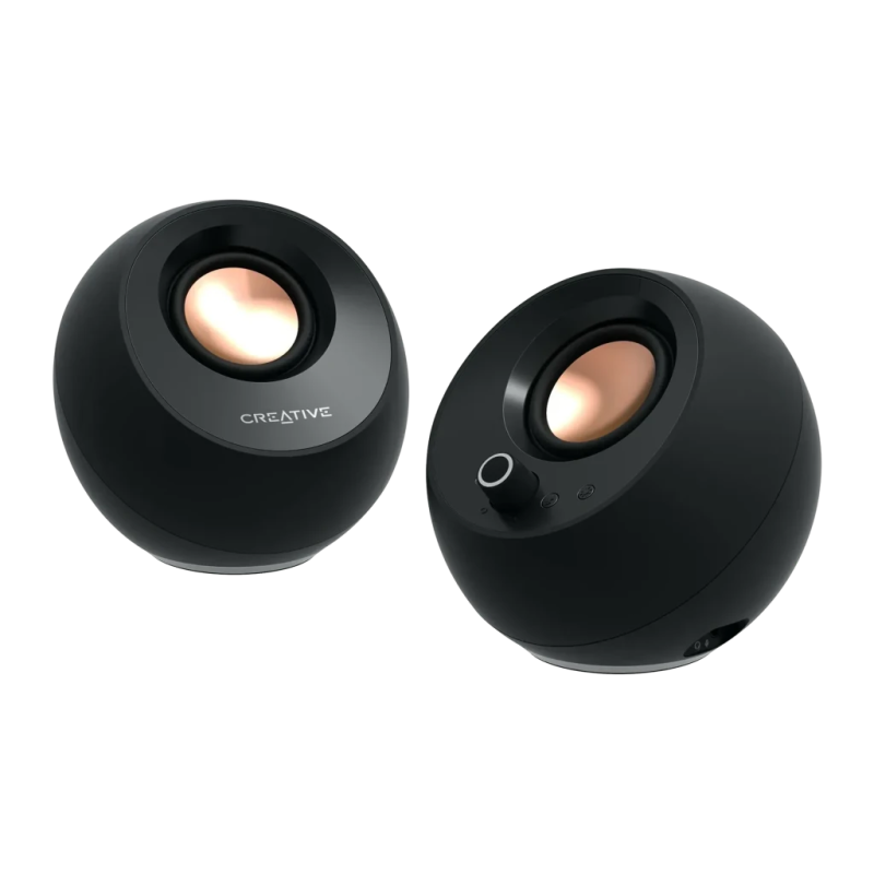 Creative Pebble Pro Noir 30W lumières RGB Bluetooth 5.3 Enceintes PC
