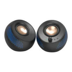 Creative Pebble X Noir 2.0 15W lumières LED entrée AUX Bluetooth 5.3 Enceintes PC