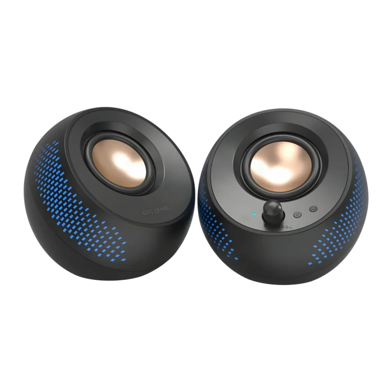 Creative Pebble X Noir 2.0 15W lumières LED entrée AUX Bluetooth 5.3 Enceintes PC