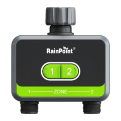 RainPoint 2 Zones Bluetooth 5.0 4 piles AA HTV210B IP54 Programmateur d'arrosage