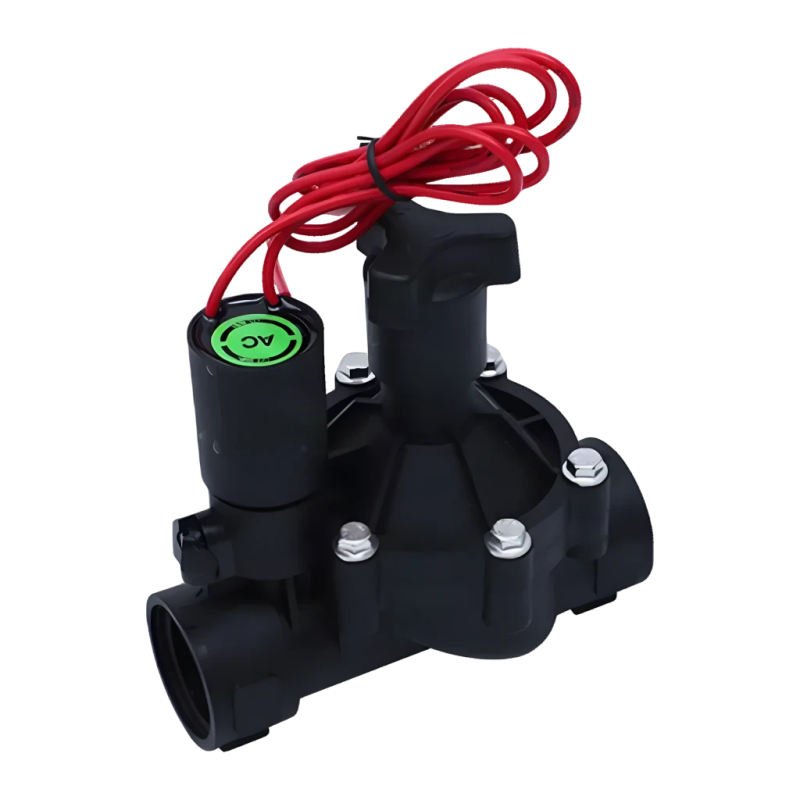 Électrovanne d'irrigation RainPoint 1 Pouce 24V AC Noir EVA100