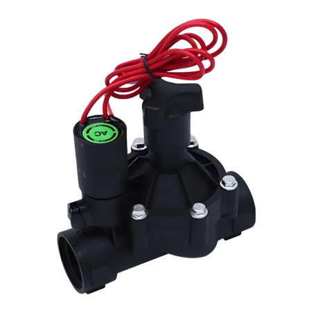 Électrovanne d'irrigation RainPoint 1 Pouce 24V AC Noir EVA100