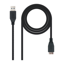 Câble Nanocable USB 3.0 Type A Mâle vers Micro USB B Mâle 1 m Noir