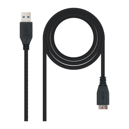 Câble Nanocable USB 3.0 Type A Mâle vers Micro USB B Mâle 1 m Noir