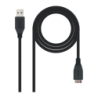 Câble Nanocable USB 3.0 Type A Mâle vers Micro USB B Mâle 1 m Noir