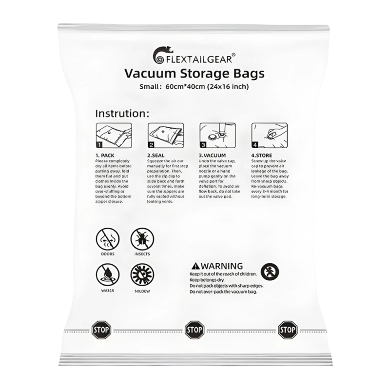 Sacs sous vide Flextail Vacuum S 40x60 cm Lot de 4