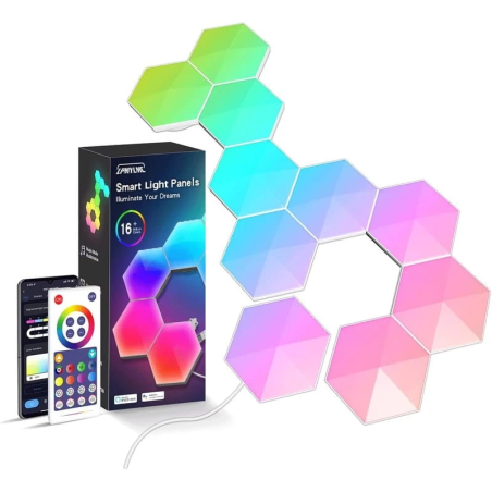 Lumières LED Hexagonales Bluetooth RGB