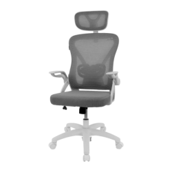 Drift DRAIR35 Blanc/Gris Maille Accoudoirs Rabattables 120kg coussin lombaire Chaise gaming
